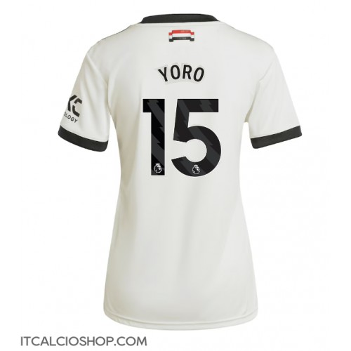 Manchester United Leny Yoro #15 Terza Maglia Femmina 2024-25 Manica Corta